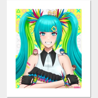 Colorful miku Posters and Art